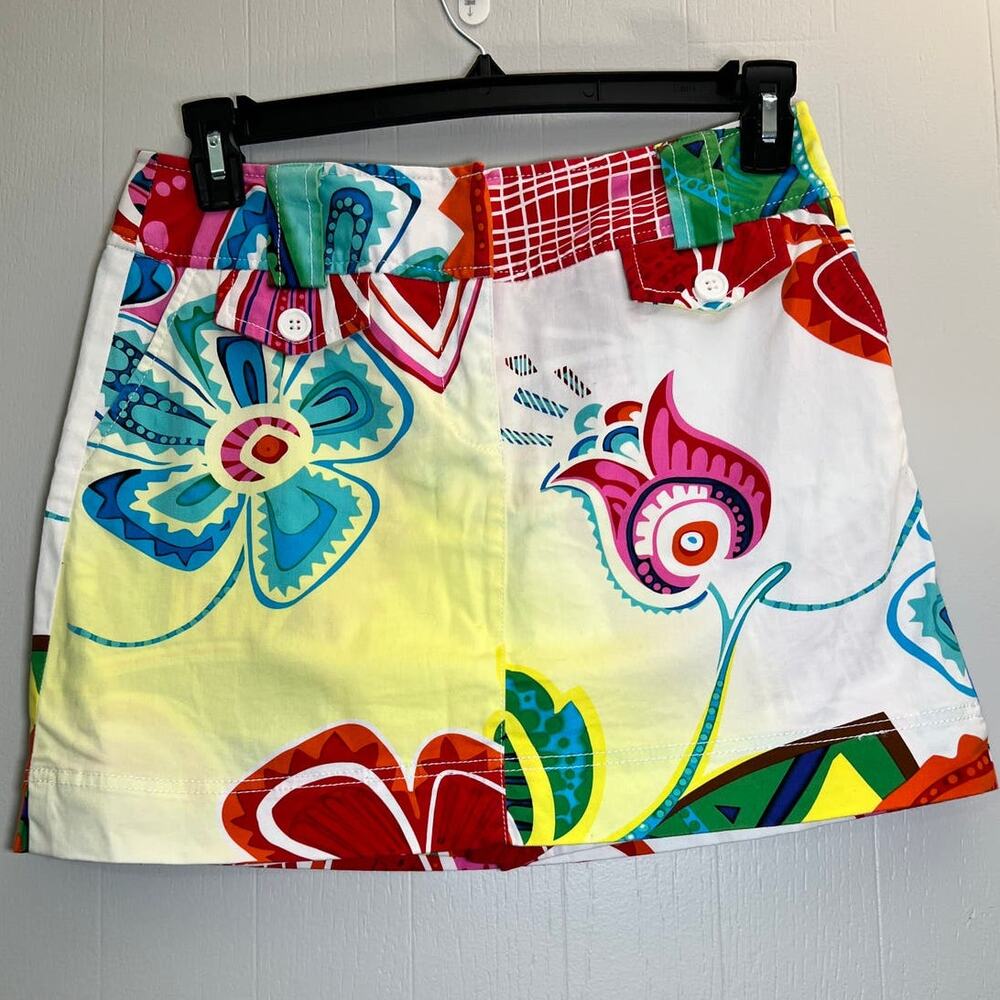 Bamboo Traders Bright Floral Skort Size 8